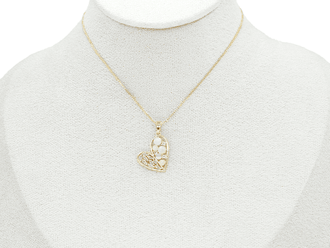 RODIO DORADO DIJE CORAZON OJO DE GATO ZIRCON 20*18MM