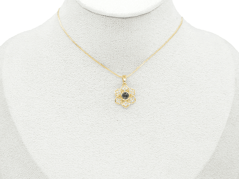 RODIO DORADO DIJE FLOR 100 TE AMO ZIRCON 18*16MM