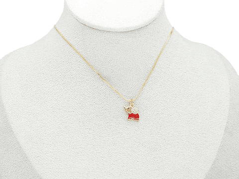 RODIO DORADO DIJE ELEFANTE ZIRCON 12*10MM