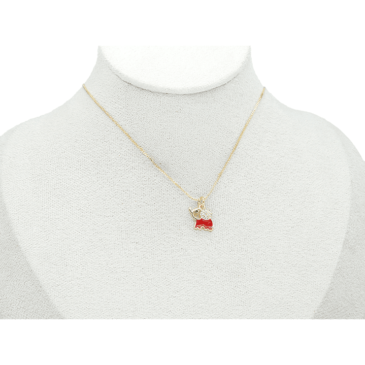 RODIO DORADO DIJE ELEFANTE ZIRCON 12*10MM 2