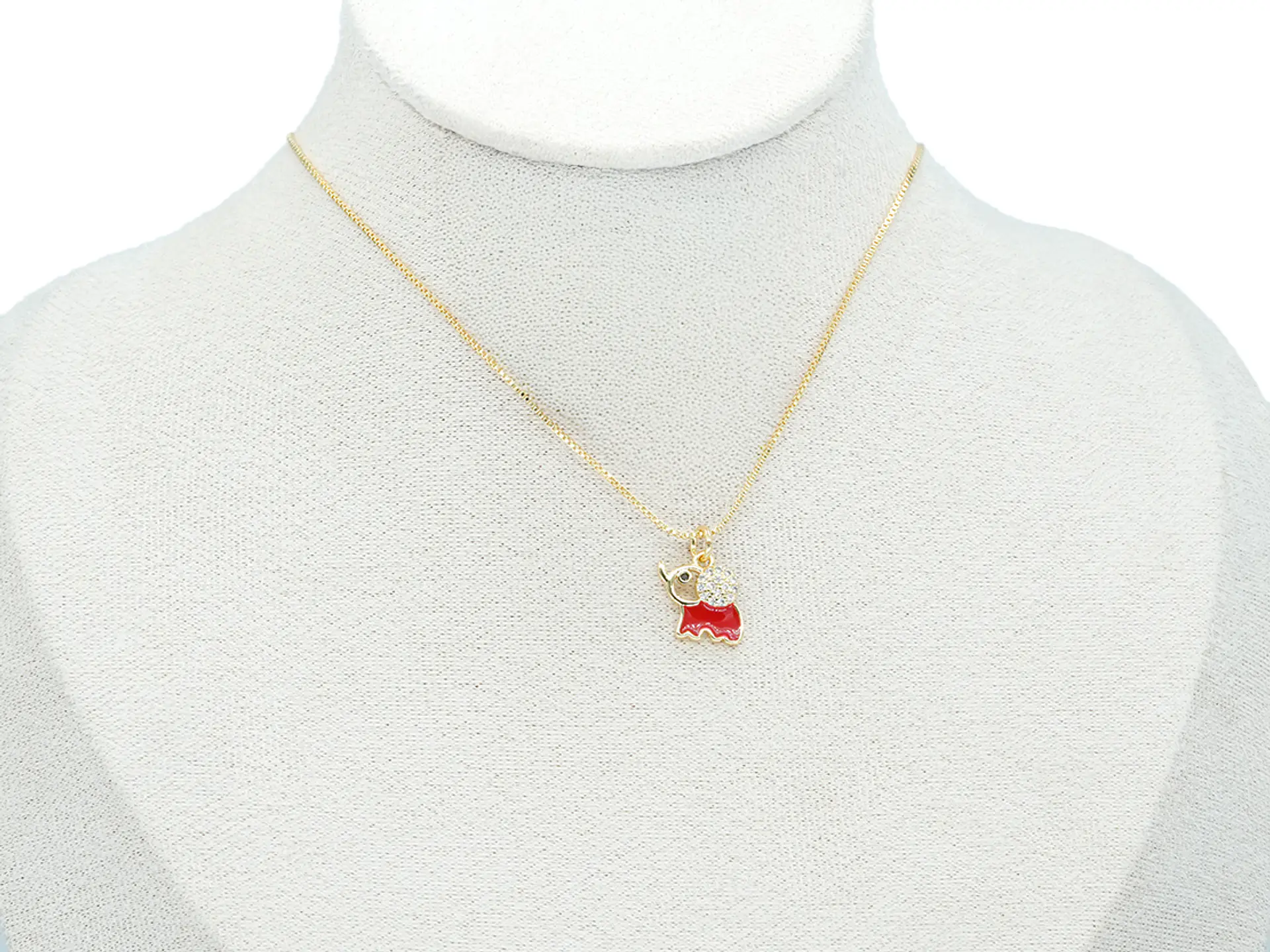 RODIO DORADO DIJE ELEFANTE ZIRCON 12*10MM 2