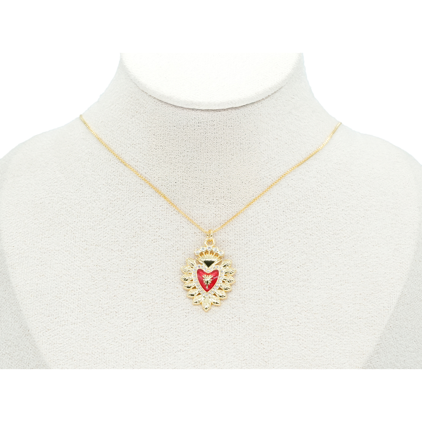 RODIO DORADO DIJE CORAZON SAGRADO CORAZON 30*22MM 2