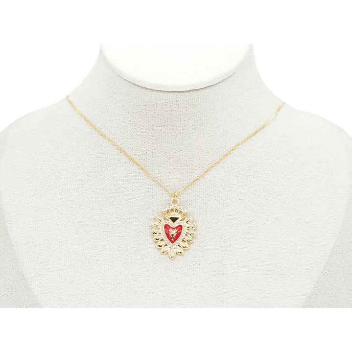 RODIO DORADO DIJE CORAZON SAGRADO CORAZON 30*22MM 2