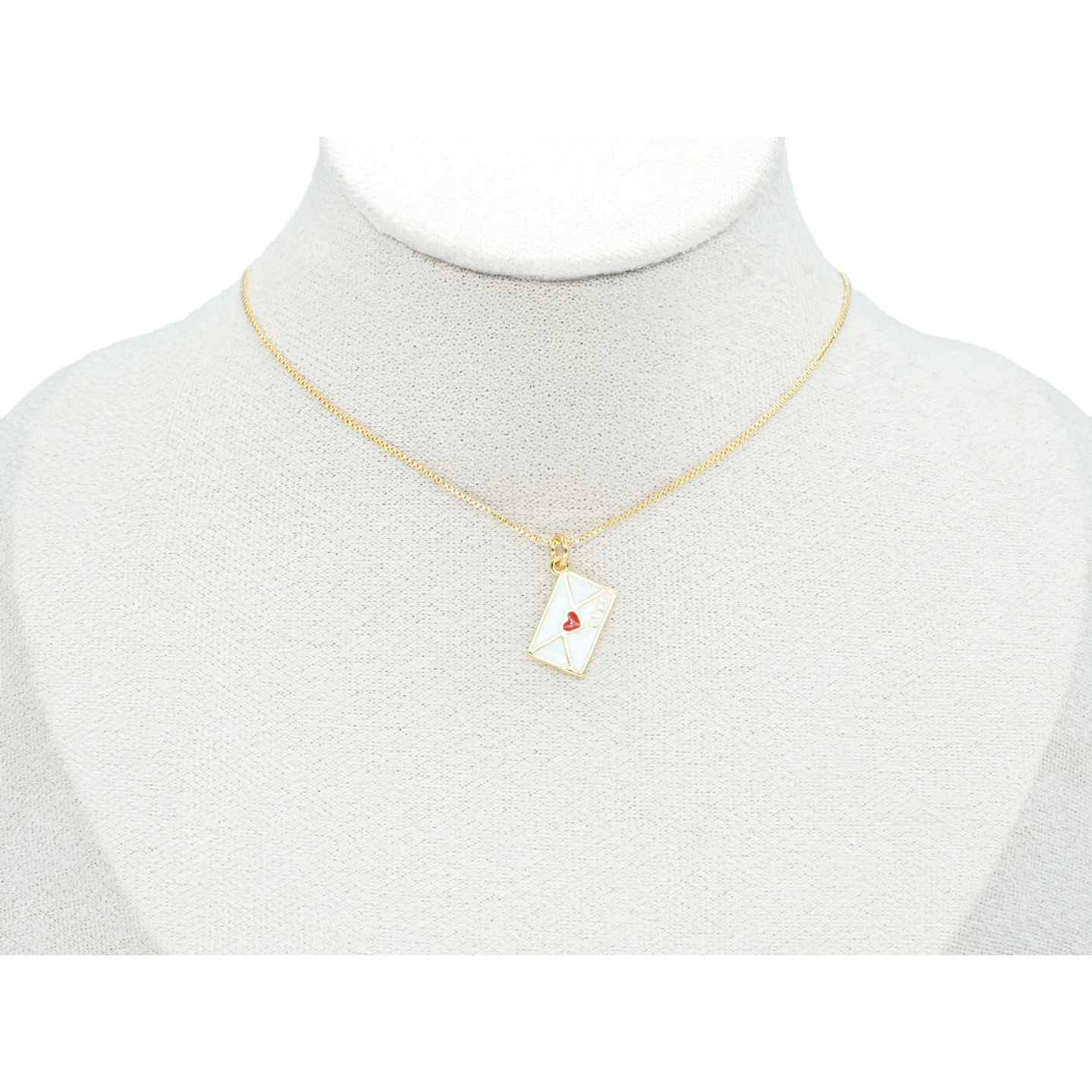 RODIO DORADO DIJE SOBRE BLANCO CORAZON 9*14MM 2