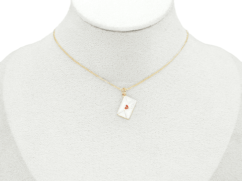 RODIO DORADO DIJE SOBRE BLANCO CORAZON 9*14MM