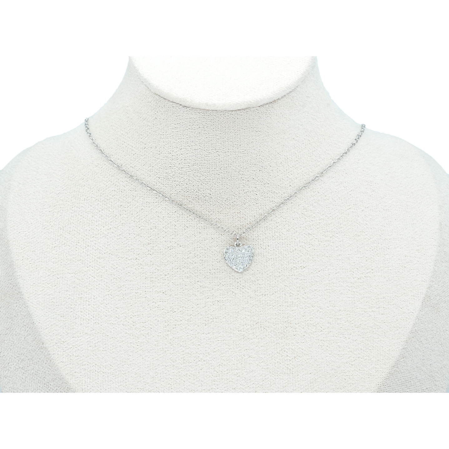 RODIO PLATEADO DIJE CORAZON ZIRCON 11*11MM 2