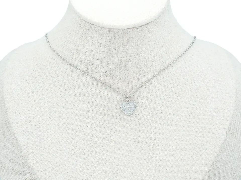 RODIO PLATEADO DIJE CORAZON ZIRCON 11*11MM 2