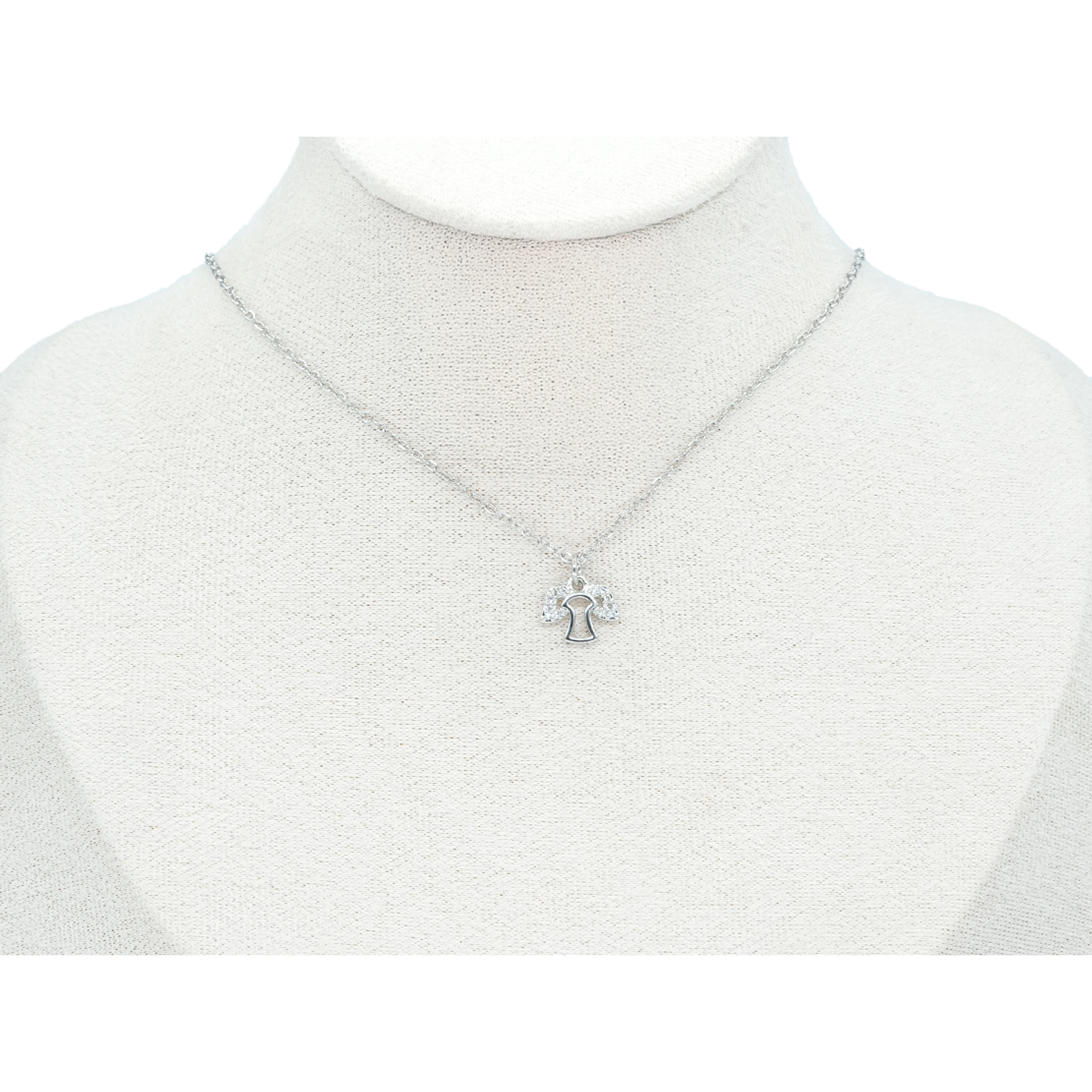 RODIO PLATEADO DIJE ANGEL ZIRCON 10*12MM 2