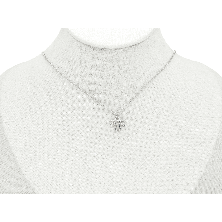 RODIO PLATEADO DIJE ANGEL ZIRCON 10*12MM 2