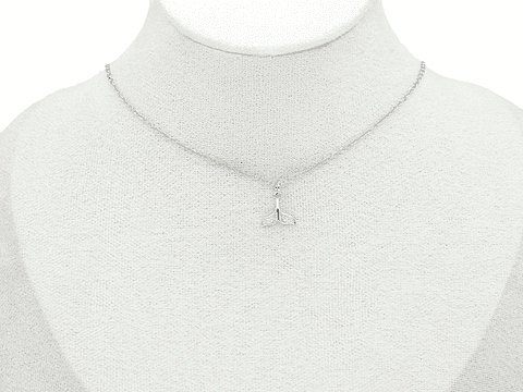 RODIO PLATEADO DIJE COLA SIRENA ZIRCON 11*11MM