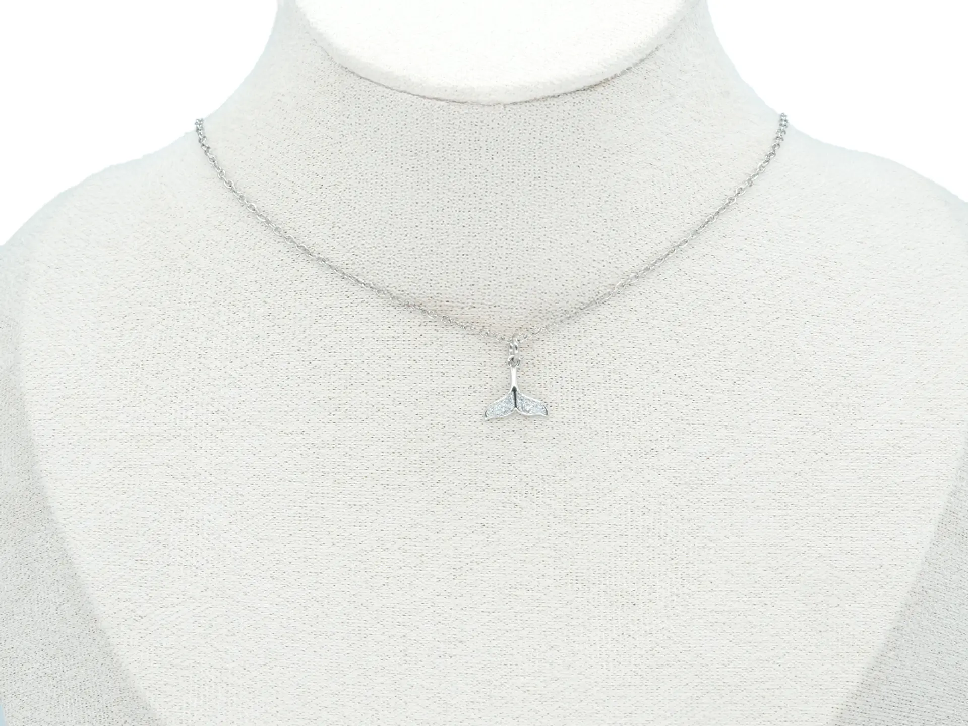RODIO PLATEADO DIJE COLA SIRENA ZIRCON 11*11MM 2