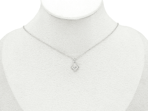 RODIO PLATEADO DIJE FLOR ZIRCON 12*9MM