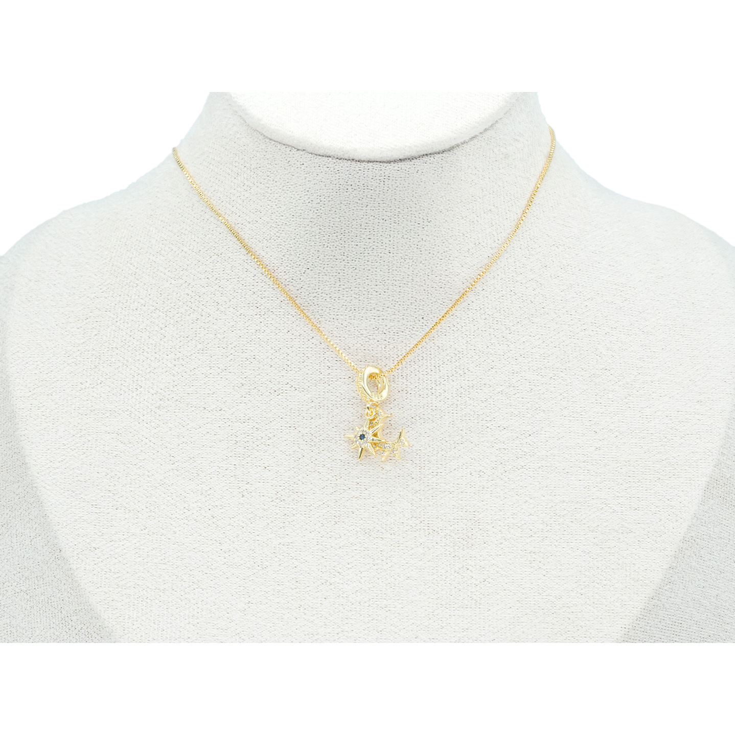 RODIO DORADO DIJE CHARM LUNA ESTRELLA 22*10MM 2