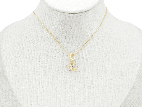 RODIO DORADO DIJE CHARM LUNA ESTRELLA 22*10MM