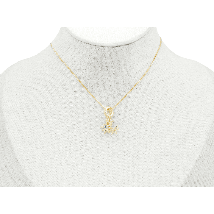 RODIO DORADO DIJE CHARM LUNA ESTRELLA 22*10MM 2