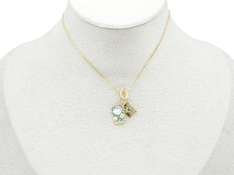 RODIO DORADO DIJE CHARM SOL ESTRELLA 25*10MM