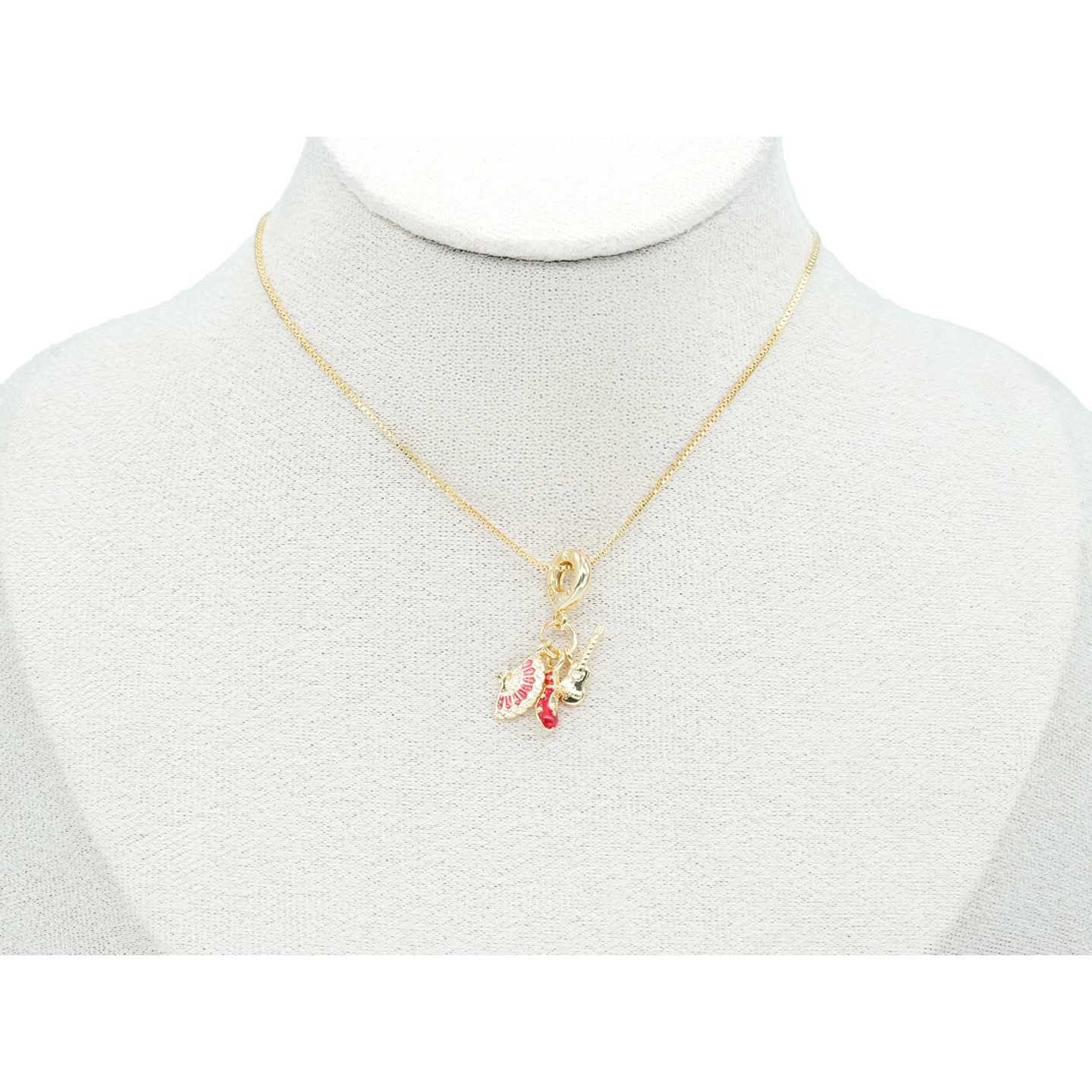 RODIO DORADO DIJE CHARM GUITARRA AVANICO TACON 25*12MM 2