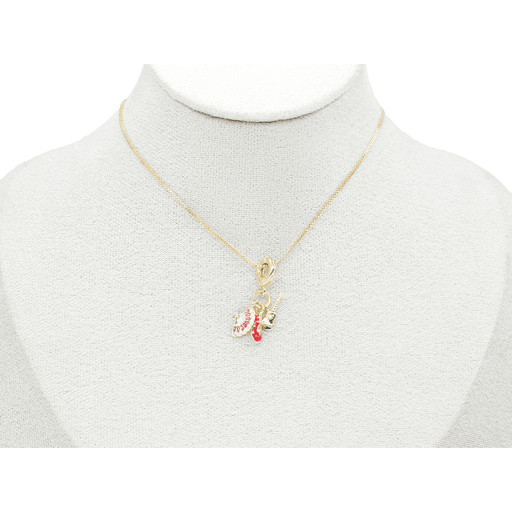 RODIO DORADO DIJE CHARM GUITARRA AVANICO TACON 25*12MM 2