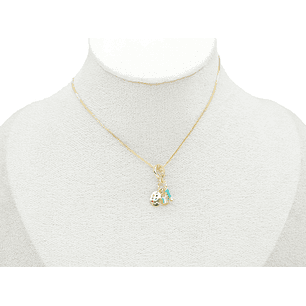 RODIO DORADO DIJE CHARM PINCEL BALDE PINTURA 22*12MM