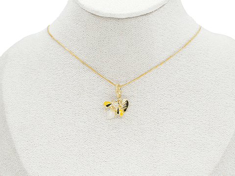 RODIO DORADO DIJE CHARM LUCIERNAGA  CORAZON 25*15MM