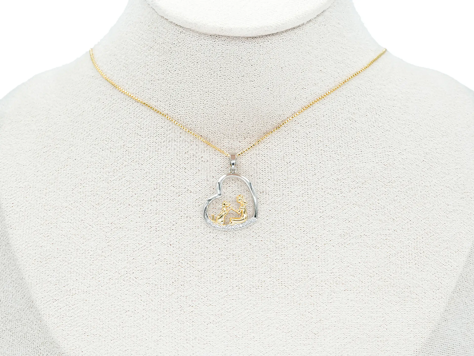 RODIO DORADO PLATEADO DIJE PERRO NIÑA ZIRCON 20*17MM 2