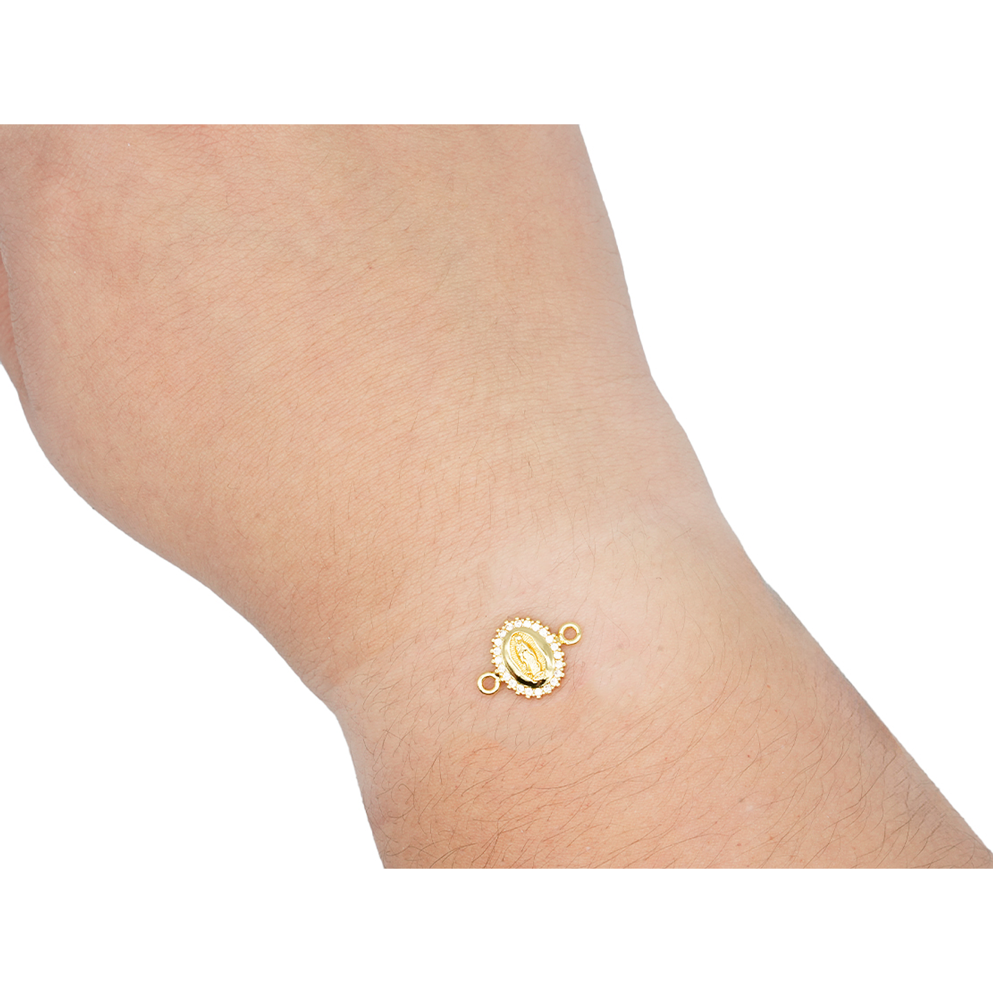 RODIO DORADO CENTRO VIRGEN GUADALUPE ZIRCON 12*15MM 2