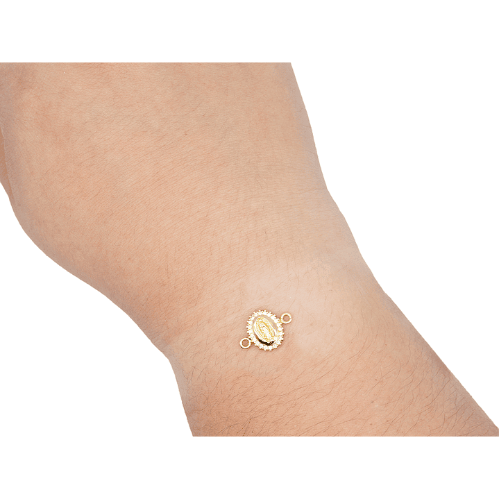 RODIO DORADO CENTRO VIRGEN GUADALUPE ZIRCON 12*15MM 2