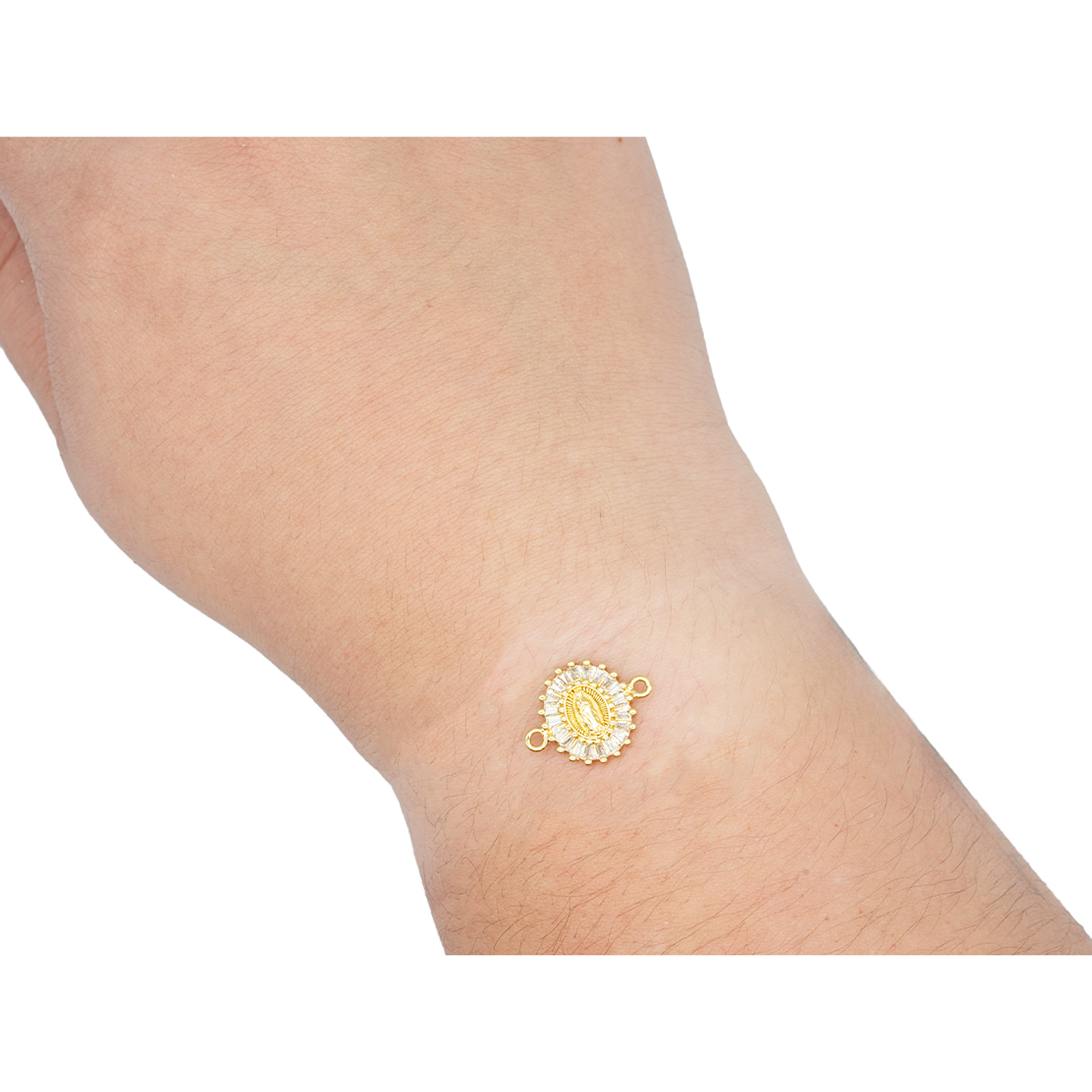RODIO DORADO CENTRO VIRGEN GUADALUPE ZIRCON 14*18MM 2