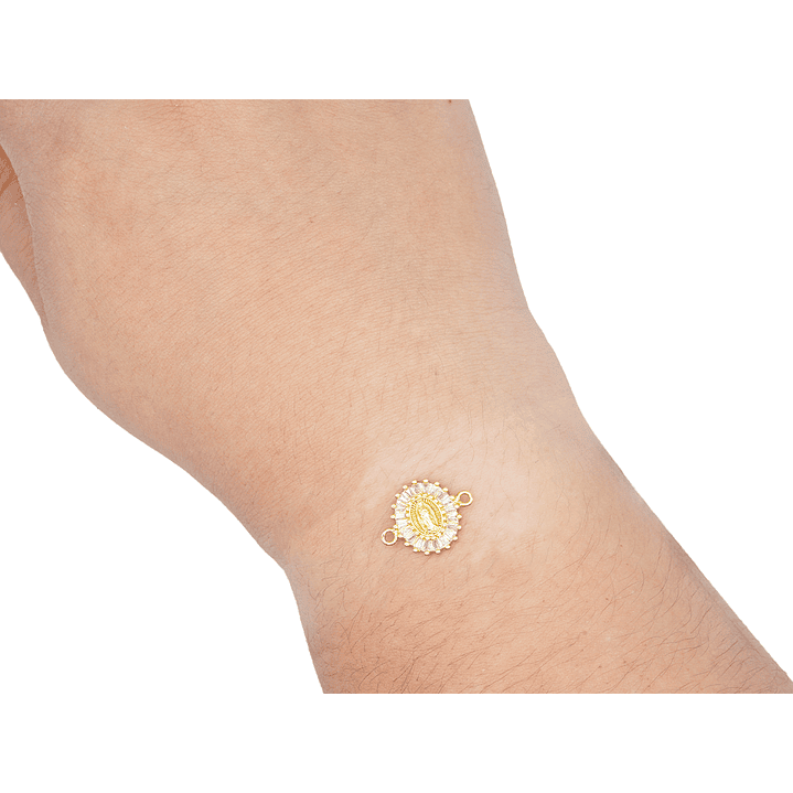 RODIO DORADO CENTRO VIRGEN GUADALUPE ZIRCON 14*18MM 2