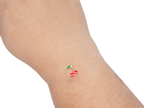 RODIO DORADO CENTRO CEREZA 12*10MM