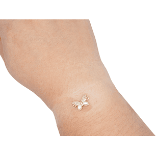 RODIO DORADO CENTRO MARIPOSA PERLA ZIRCON 10*16MM