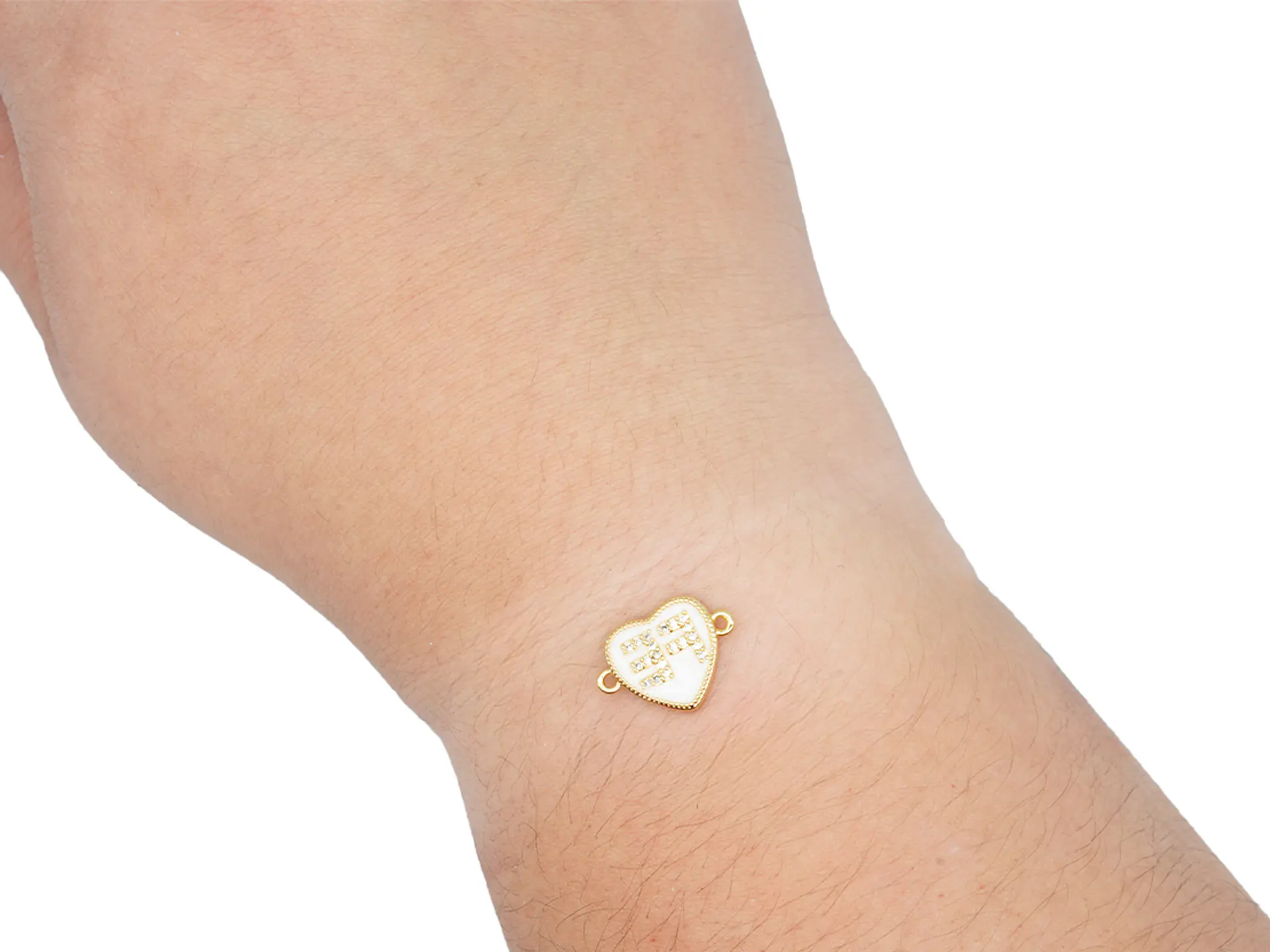 RODIO DORADO CENTRO CORAZON FE BLANCO ZIRCON 12*16MM 2