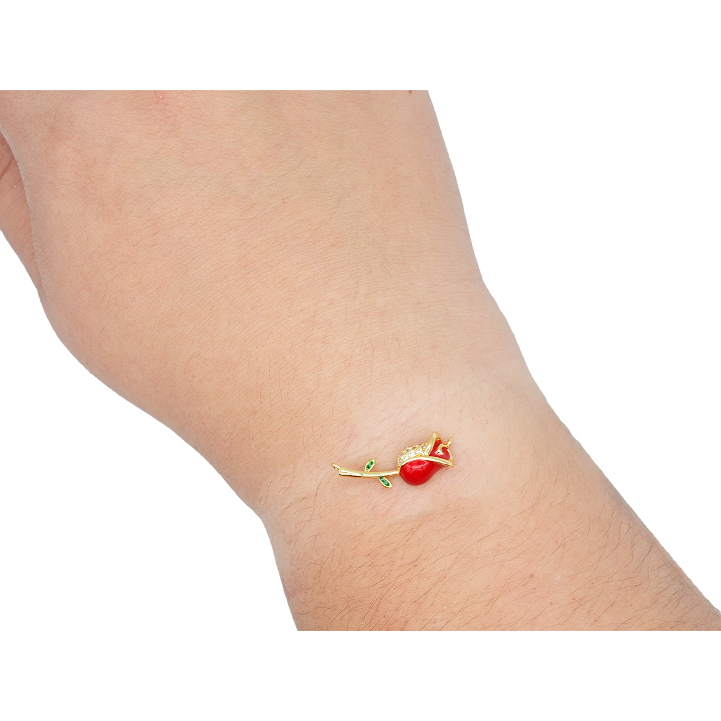 RODIO DORADO CENTRO ROSA ZIRCON 23*10MM 2