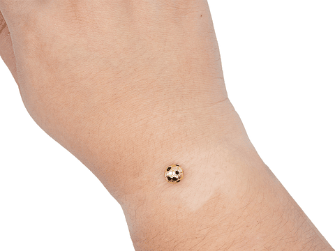 RODIO DORADO CENTRO BALON PARCHE NEGRO 8MM