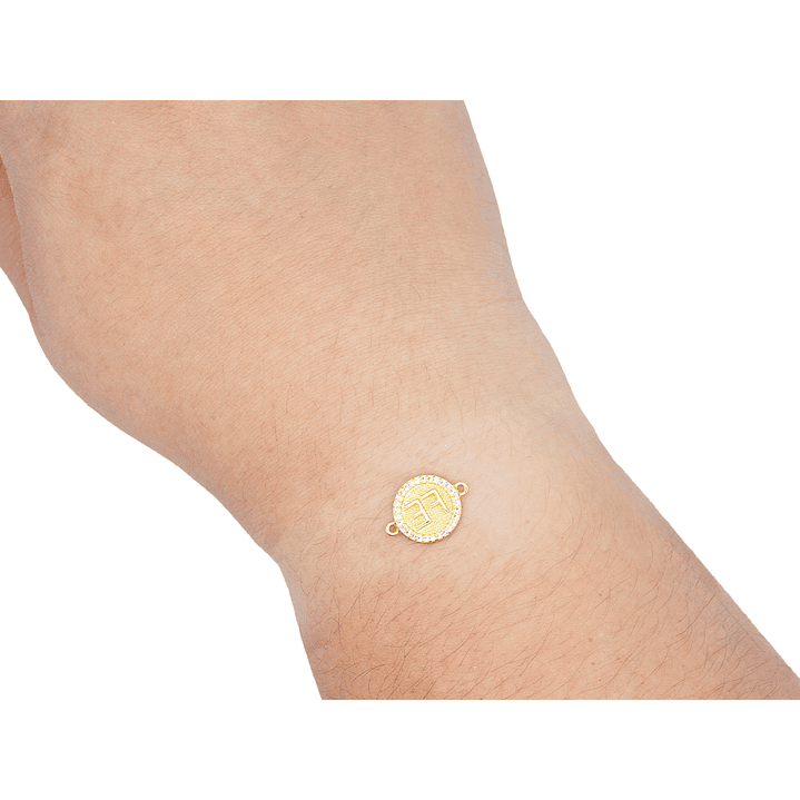 RODIO DORADO CENTRO FE ZIRCON BLANCO 12MM 2