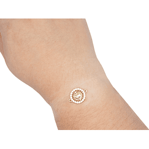 RODIO DORADO CENTRO CORAZON CRUZ ZIRCON 15*19MM