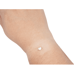 RODIO DORADO CENTRO CORAZON PQ ZIRCON BLANCO 10MM