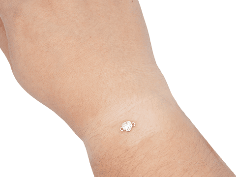 RODIO DORADO CENTRO CORAZON PQ ZIRCON BLANCO 10MM