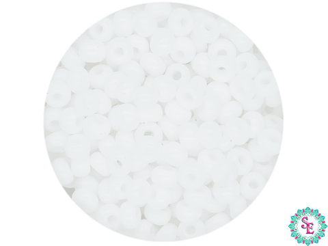CHAQUIRA CHECA 6/0 (4MM) BLANCO X 20 GRAMOS (296 UND APROX)