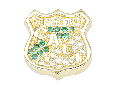 RODIO DORADO ESCUDO DEL DEPORTIVO CALI 13*14MM