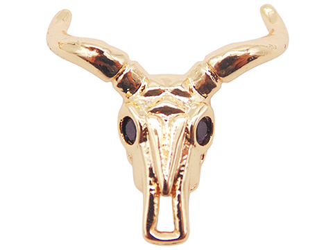 RODIO CRANEO VISONTE DORADO CIRCON NEGRO 9*11MM