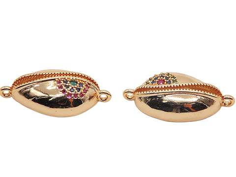 RODIO DORADO CONCHA CIRCON MIX 24*12MM