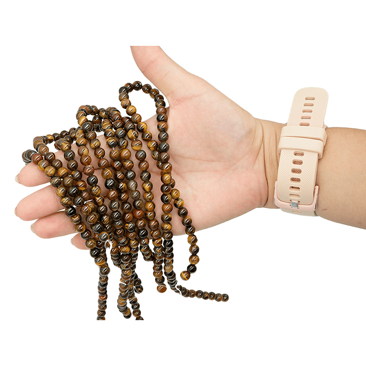 PIEDRA NATURAL LISA OJO DE TIGRE # 6MM 2