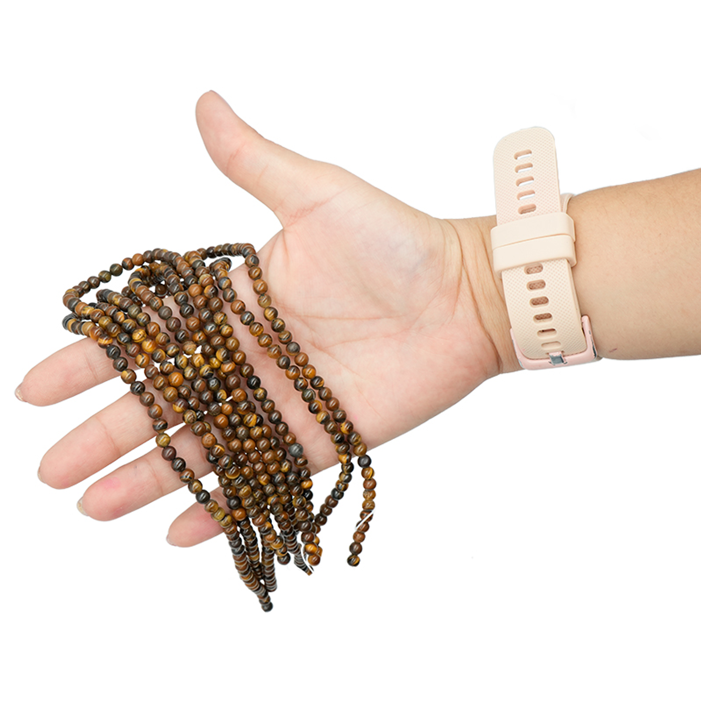 PIEDRA NATURAL LISA OJO DE TIGRE # 4MM 2