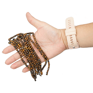 PIEDRA NATURAL LISA OJO DE TIGRE # 4MM