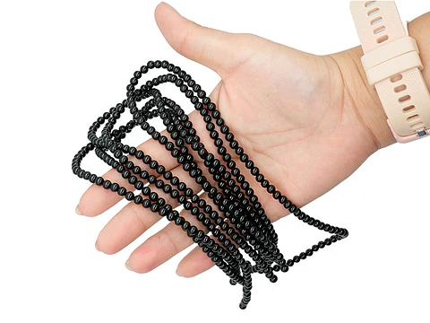 PIEDRA NATURAL LISA  # 4MM ONIX