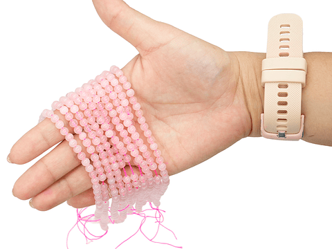 SARTA DE PIEDRA NATURAL LISA 4MM CUARZO ROSADO