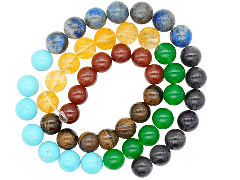 PIEDRA NATURAL LISA CHAKRAS (1) # 8MM