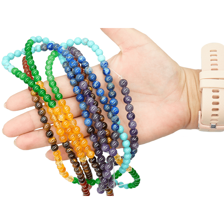 PIEDRA NATURAL LISA CHAKRAS (1) # 8MM 2