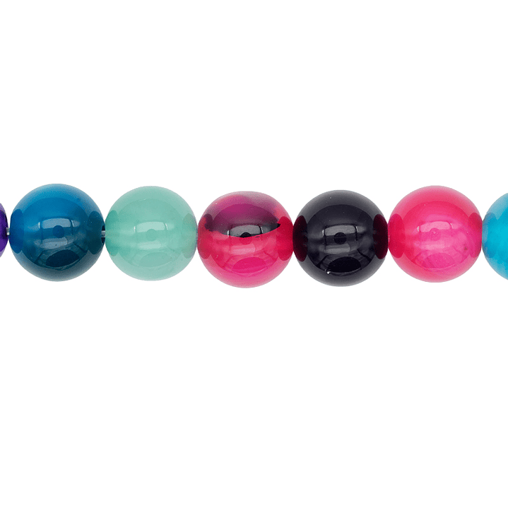 PIEDRA NATURAL LISA AGATA # 8MM MIX 1